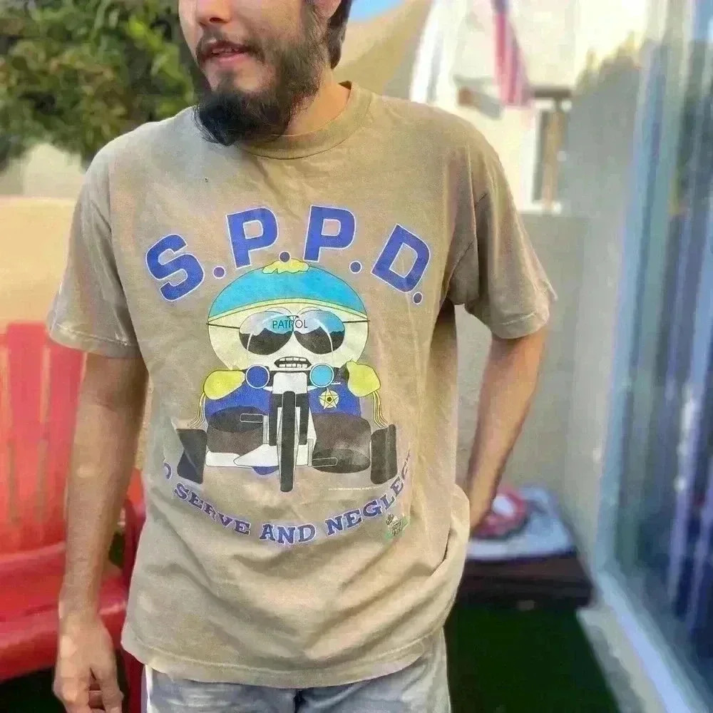 VTG '98 South Park Neglect & Serve Biege Shirt